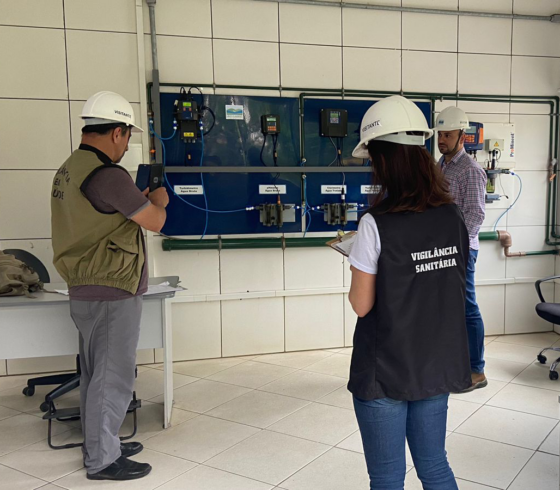 ESTAÇÃO DE TRATAMENTO DE ÁGUA (ETA) DA SÃO GABRIEL SANEAMENTO RECEBE VISTORIA PERIÓDICA DA VIGILÂNCIA SANITÁRIA.